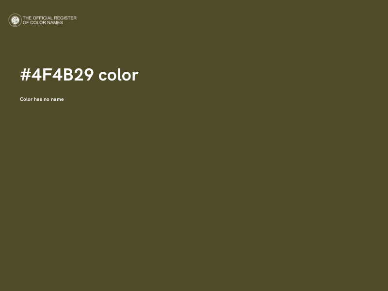 #4F4B29 color image