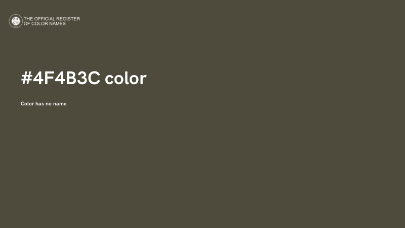 #4F4B3C color image