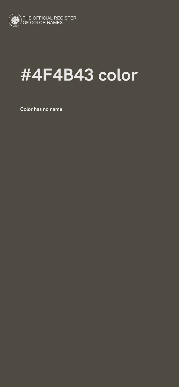 #4F4B43 color image