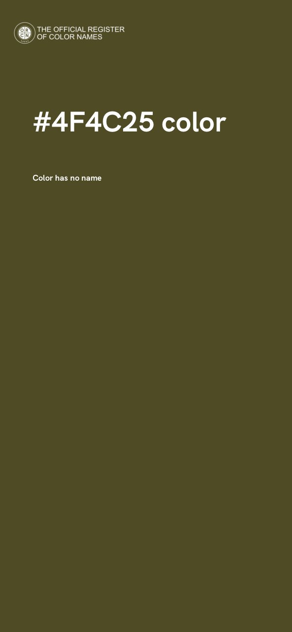 #4F4C25 color image