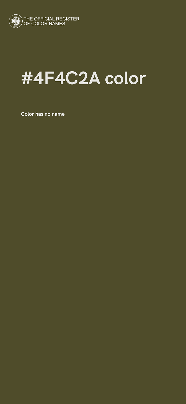 #4F4C2A color image