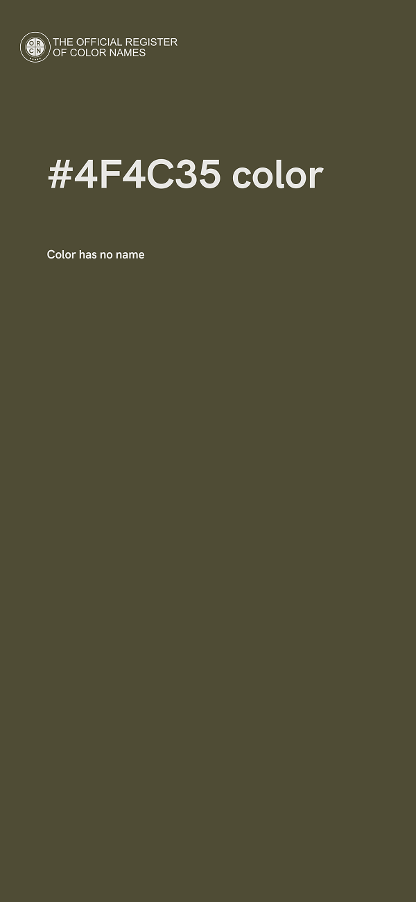 #4F4C35 color image