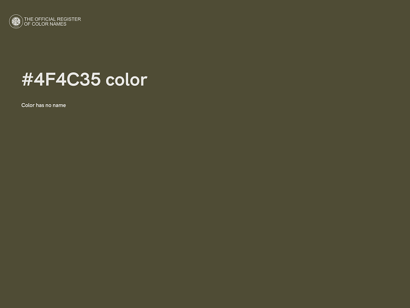 #4F4C35 color image