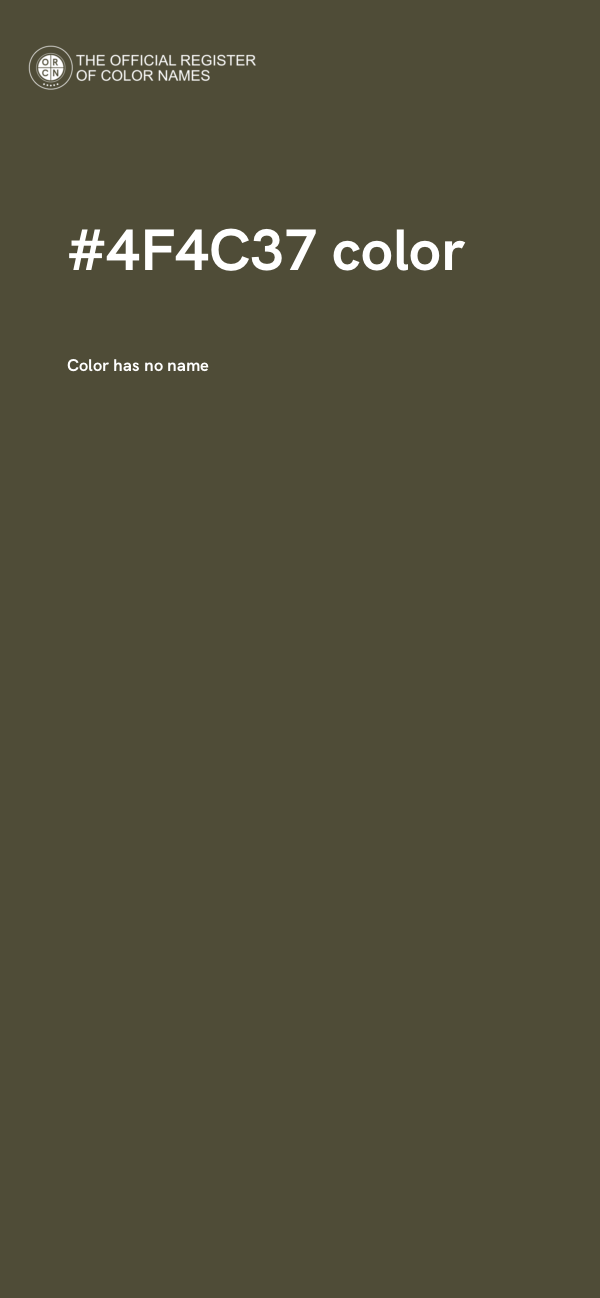 #4F4C37 color image