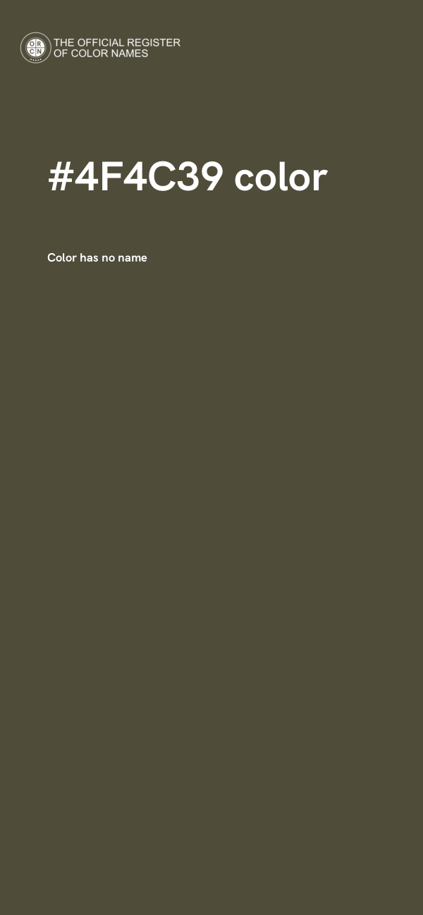#4F4C39 color image