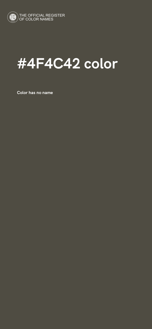 #4F4C42 color image