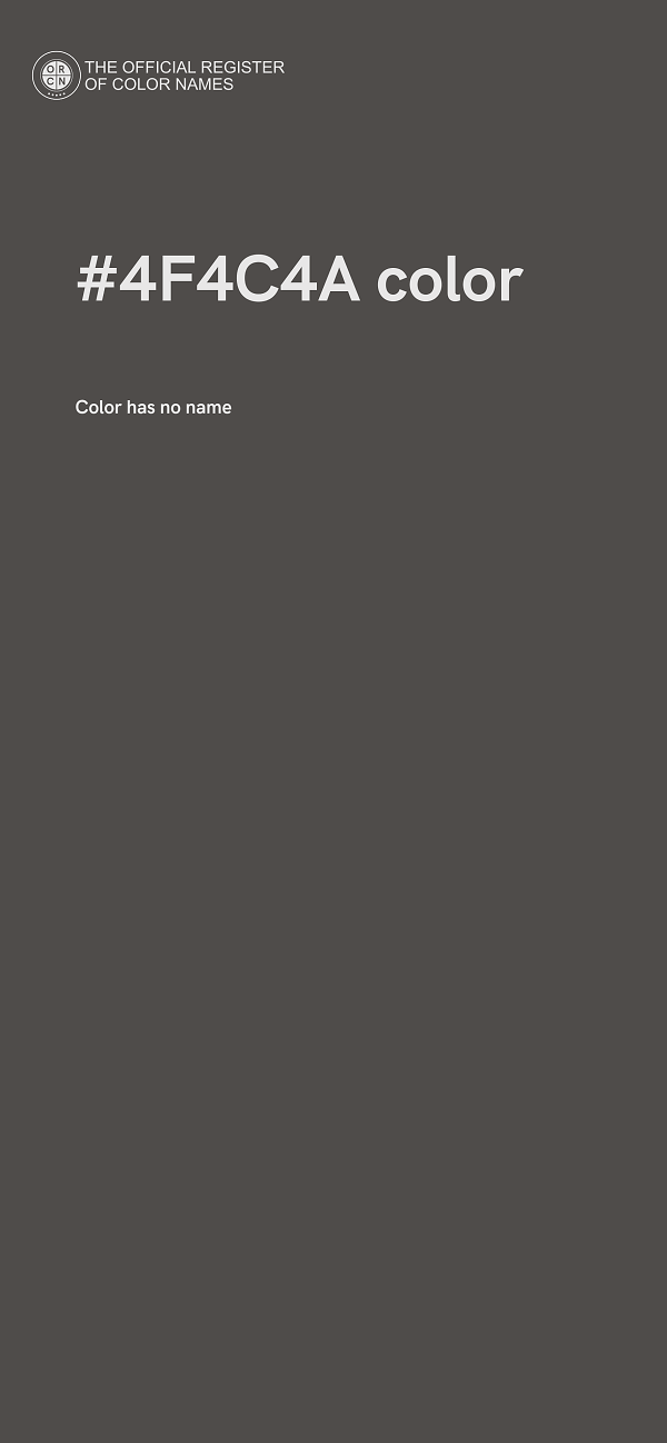 #4F4C4A color image