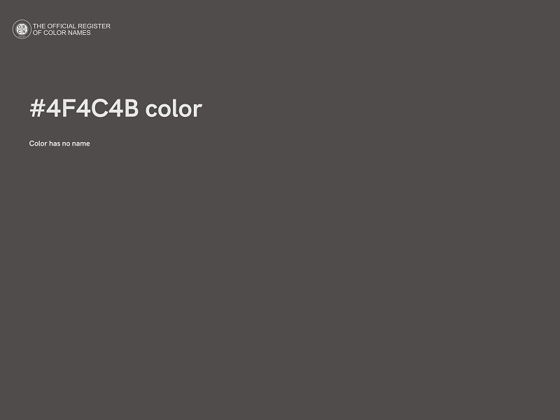 #4F4C4B color image