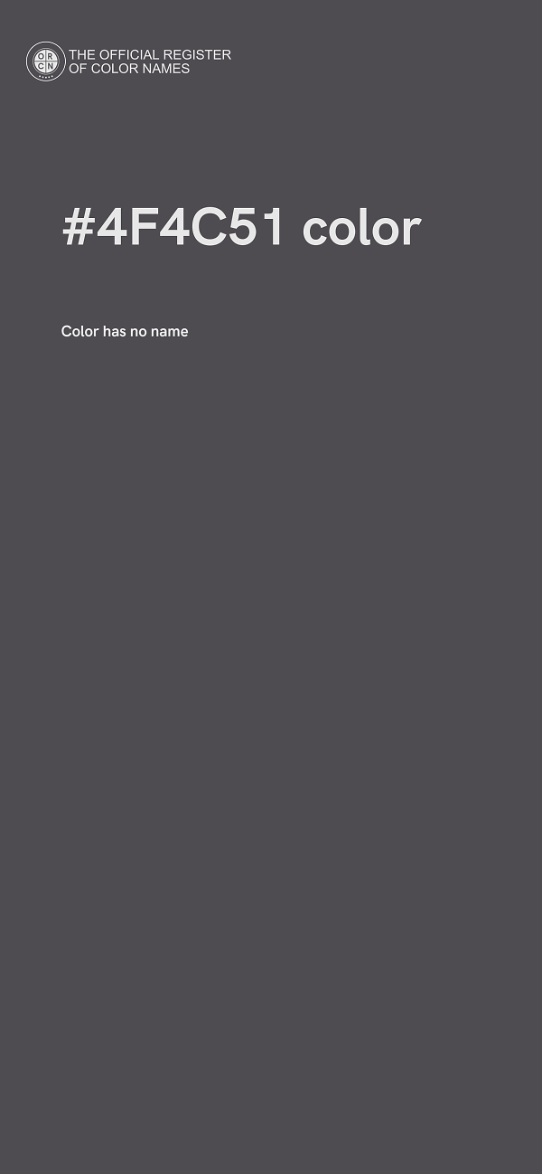 #4F4C51 color image