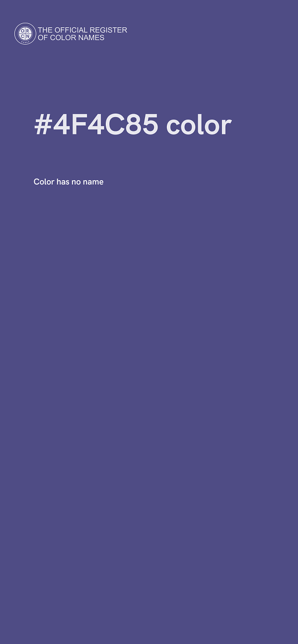 #4F4C85 color image
