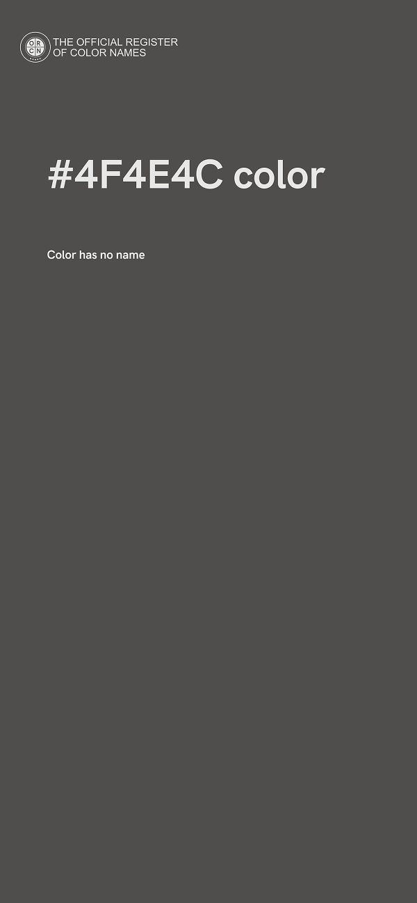 #4F4E4C color image