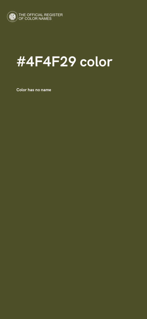 #4F4F29 color image