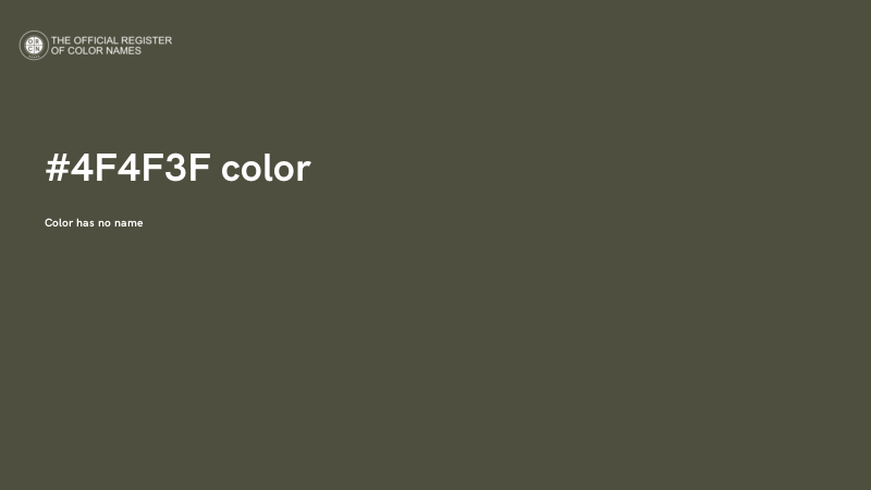 #4F4F3F color image
