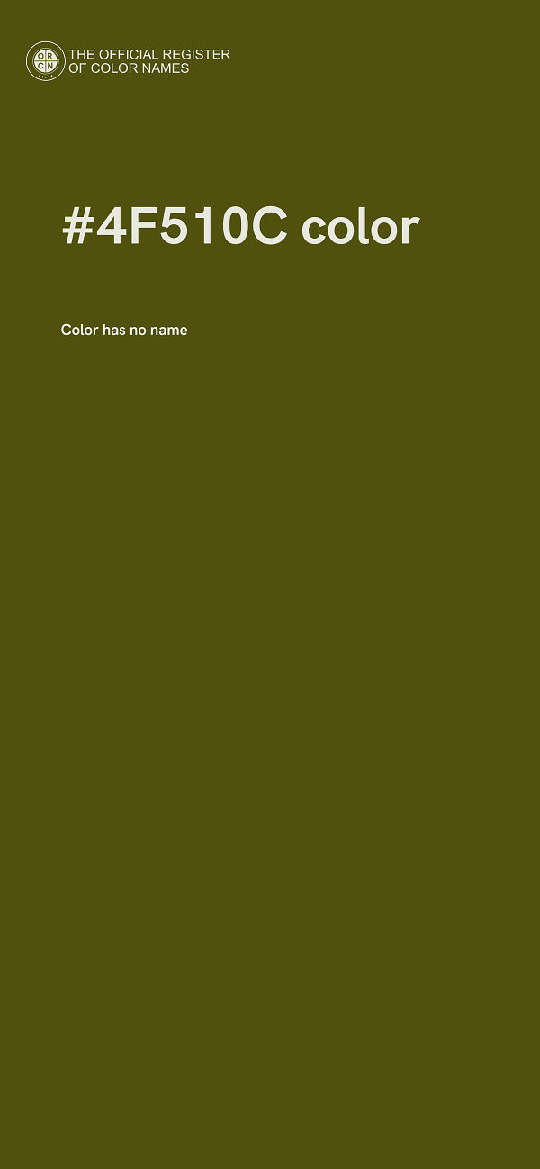 #4F510C color image