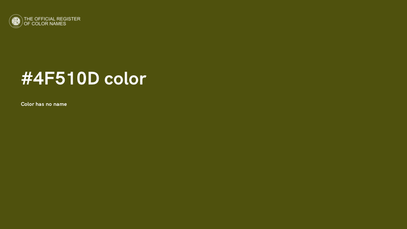 #4F510D color image