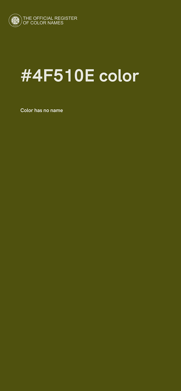 #4F510E color image