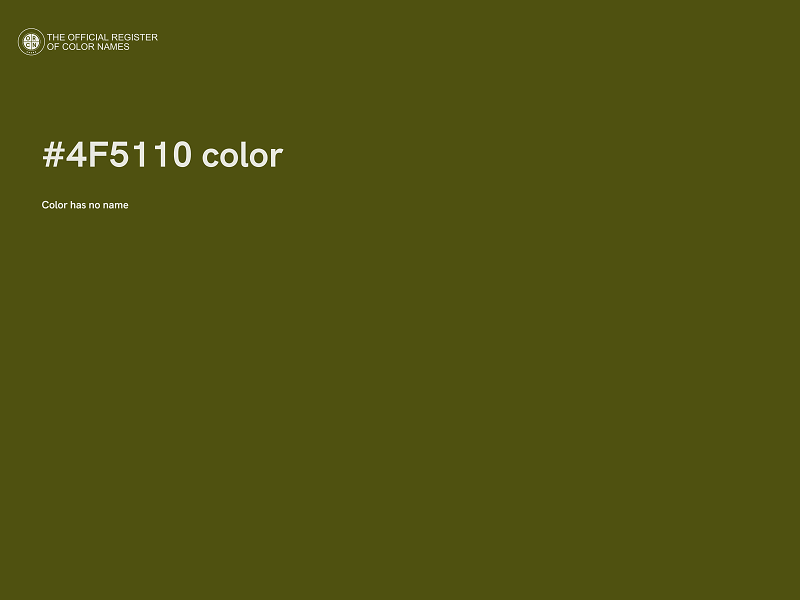 #4F5110 color image