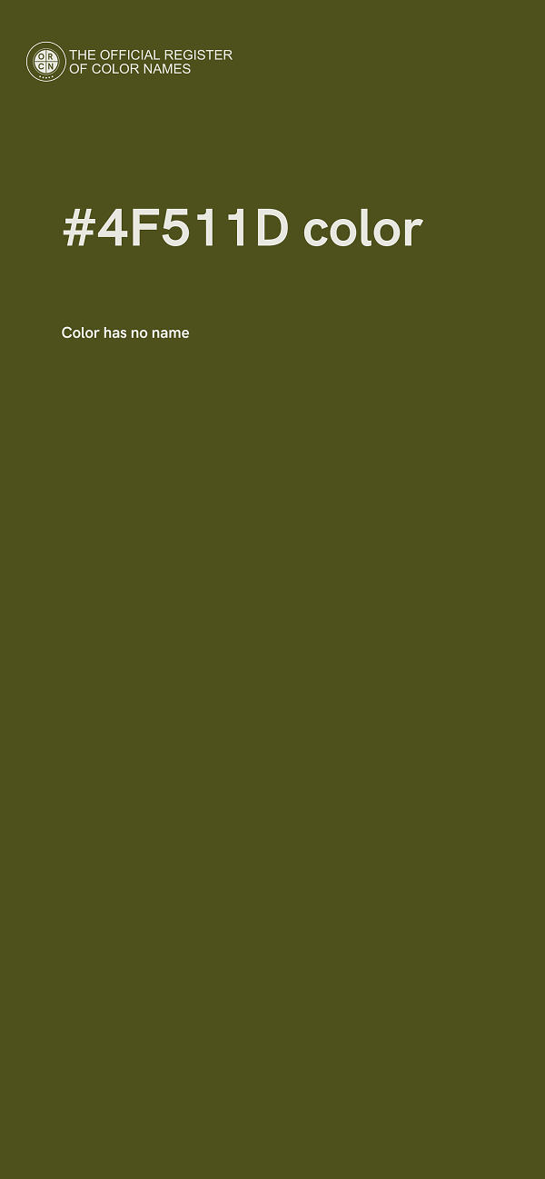 #4F511D color image
