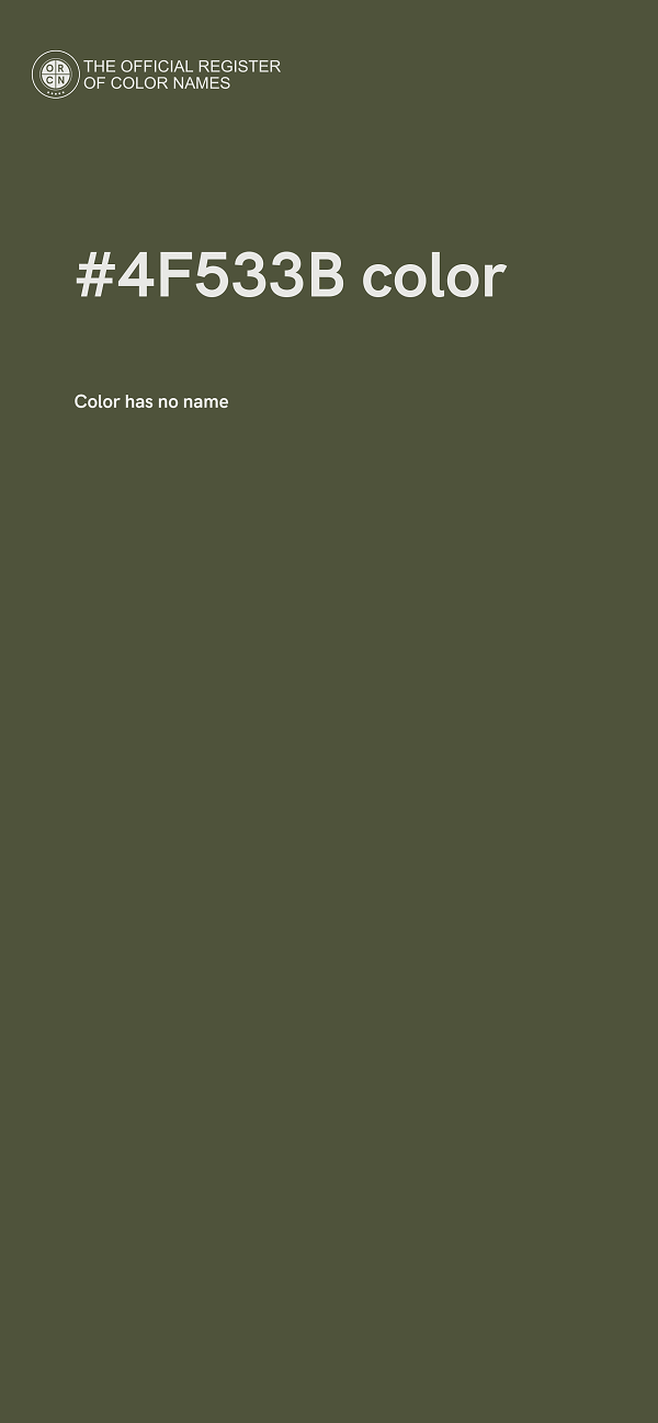 #4F533B color image