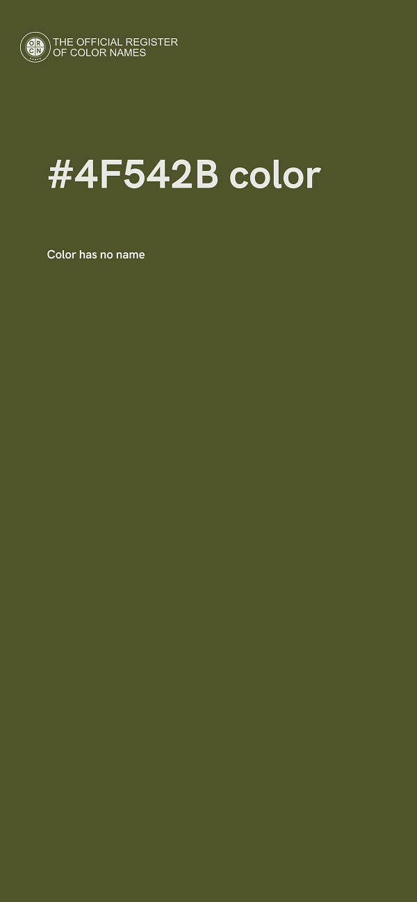 #4F542B color image