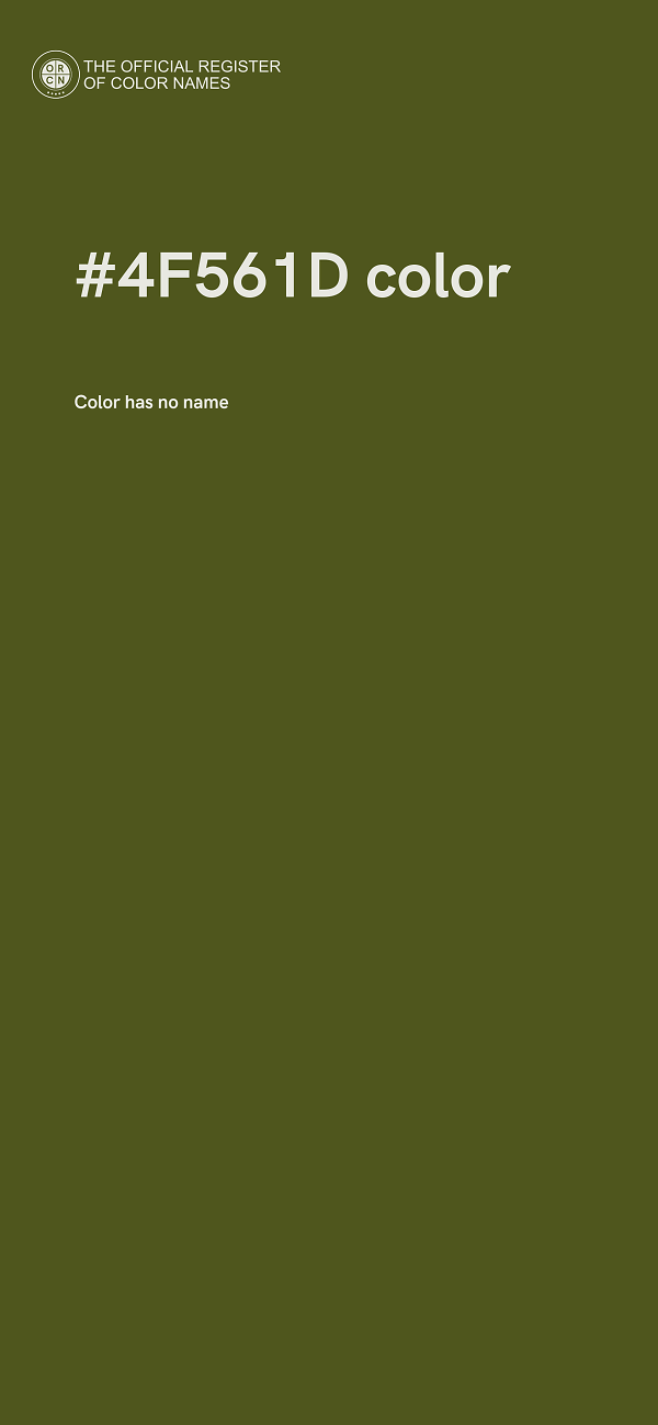 #4F561D color image