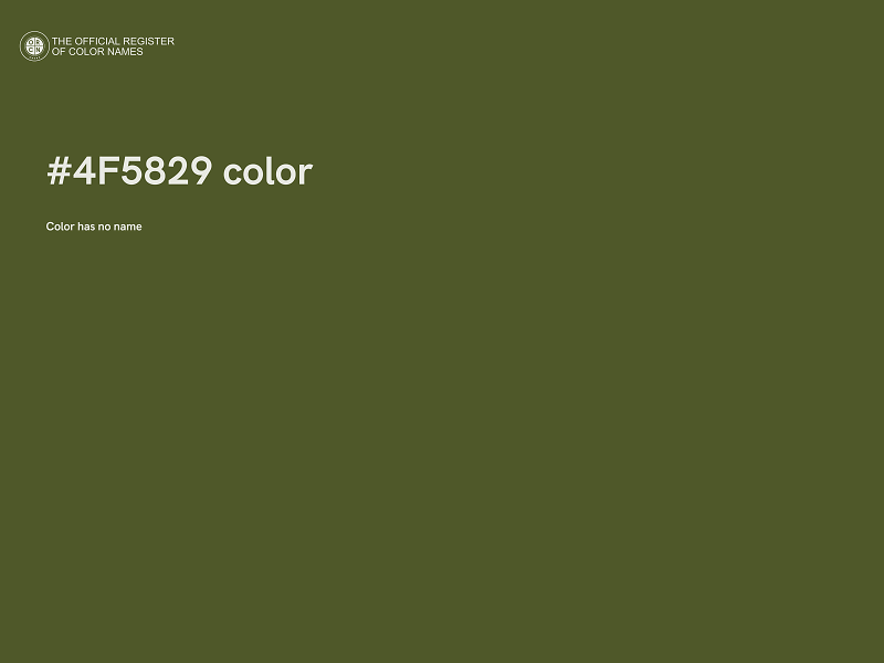 #4F5829 color image