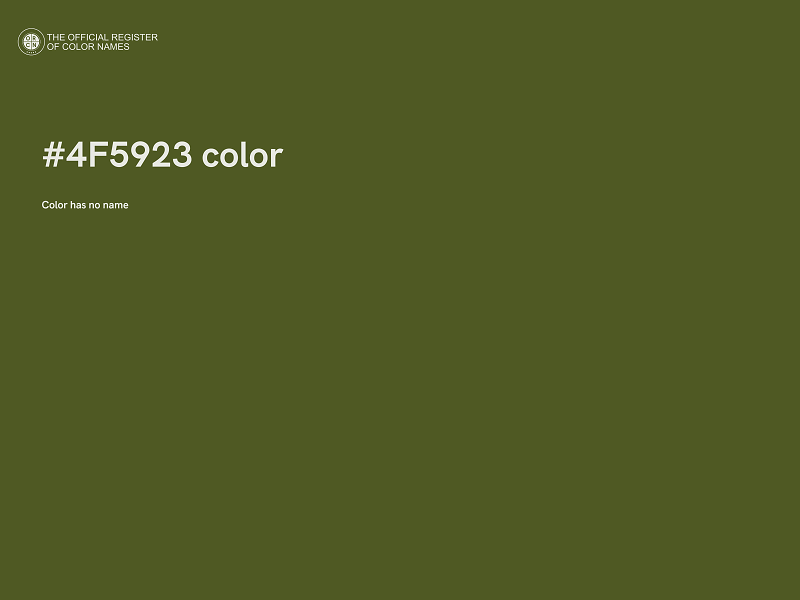 #4F5923 color image