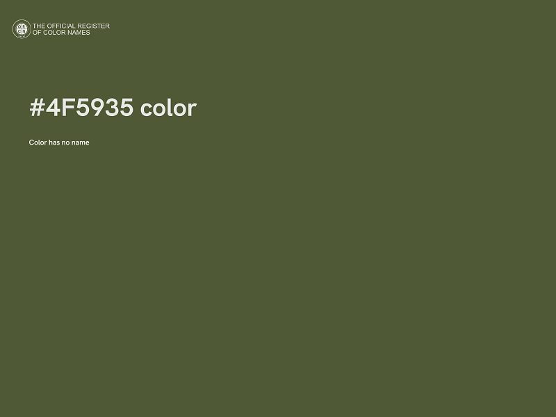 #4F5935 color image