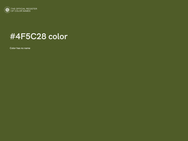 #4F5C28 color image
