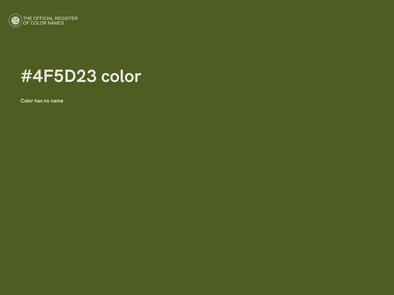 #4F5D23 color image