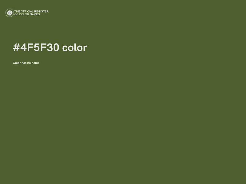 #4F5F30 color image