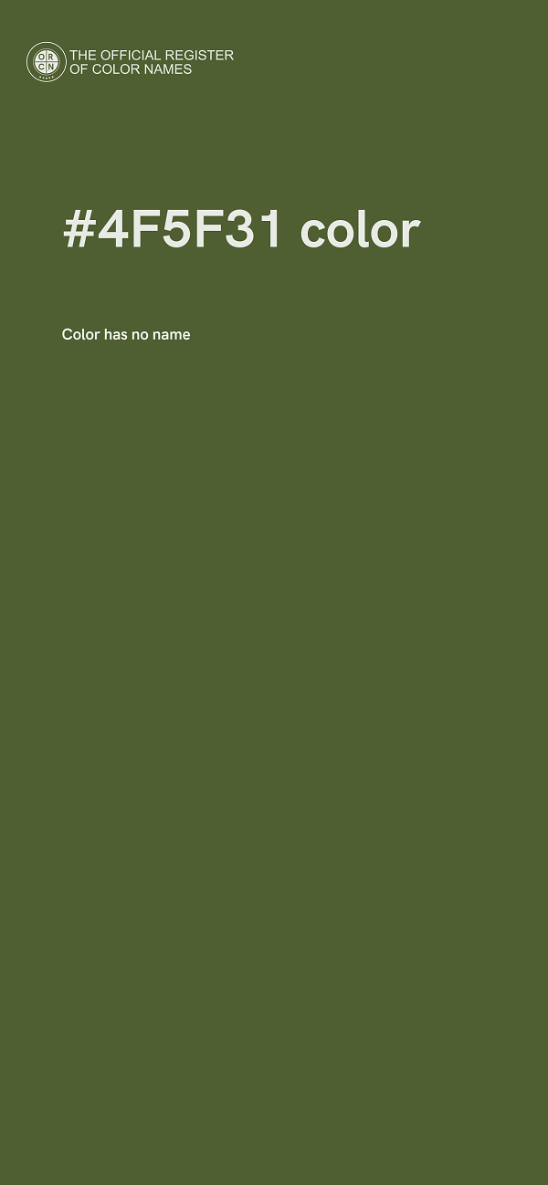 #4F5F31 color image
