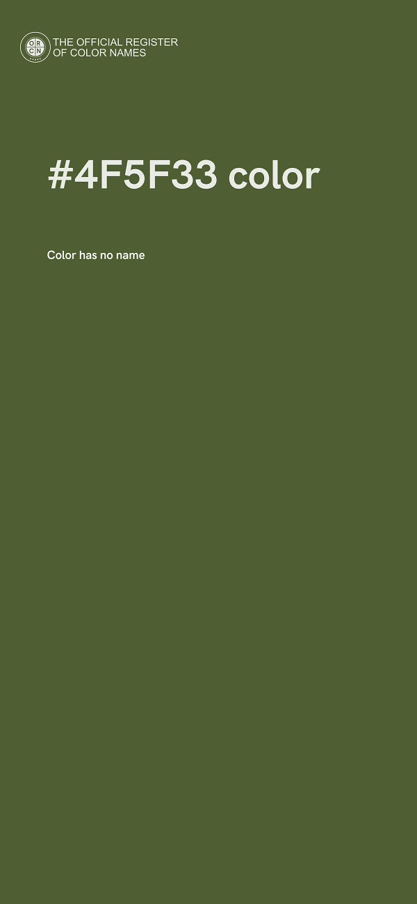 #4F5F33 color image