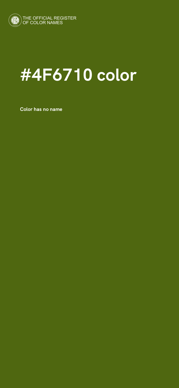 #4F6710 color image