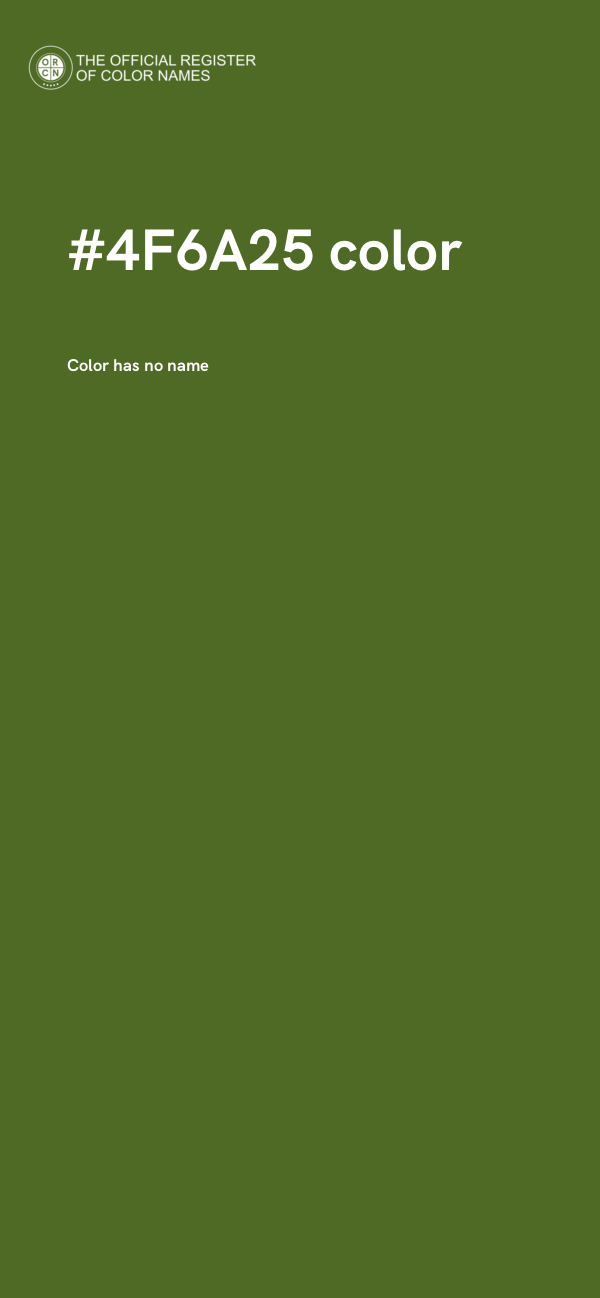 #4F6A25 color image