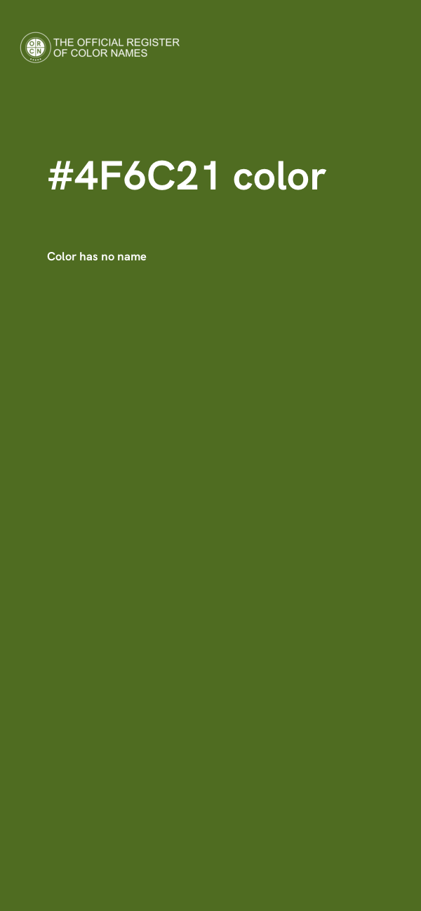 #4F6C21 color image