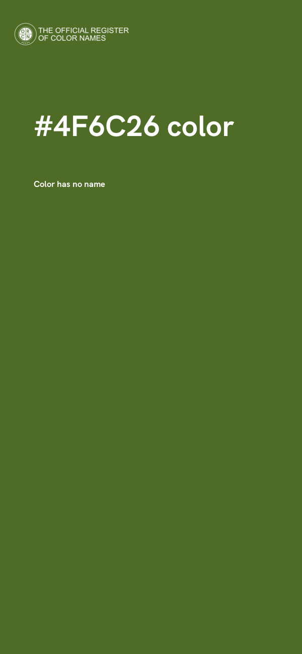 #4F6C26 color image