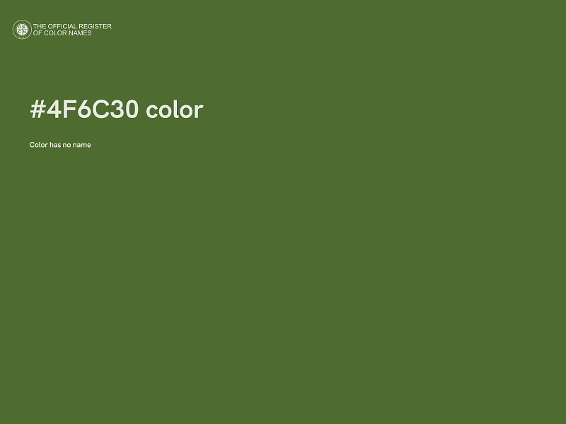 #4F6C30 color image