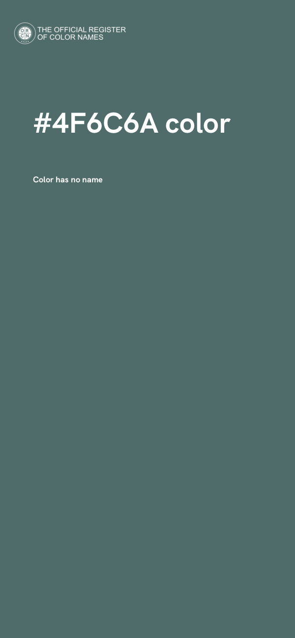 #4F6C6A color image