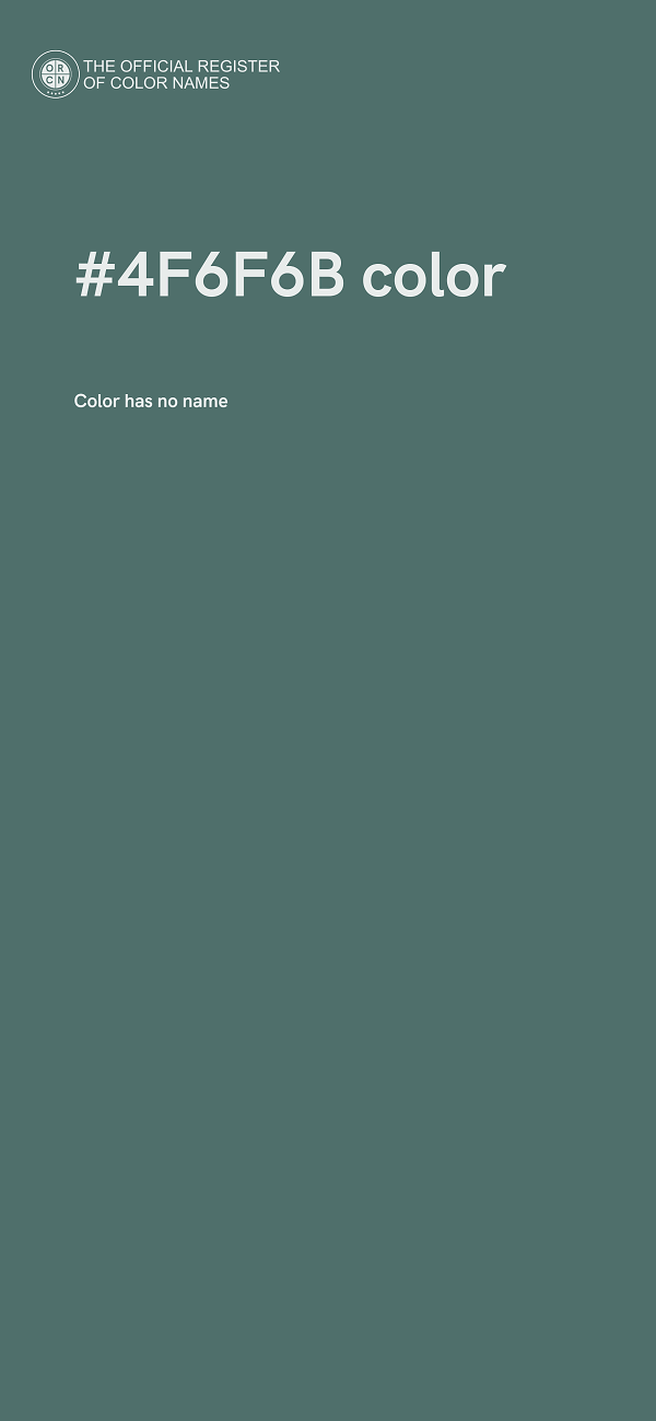 #4F6F6B color image