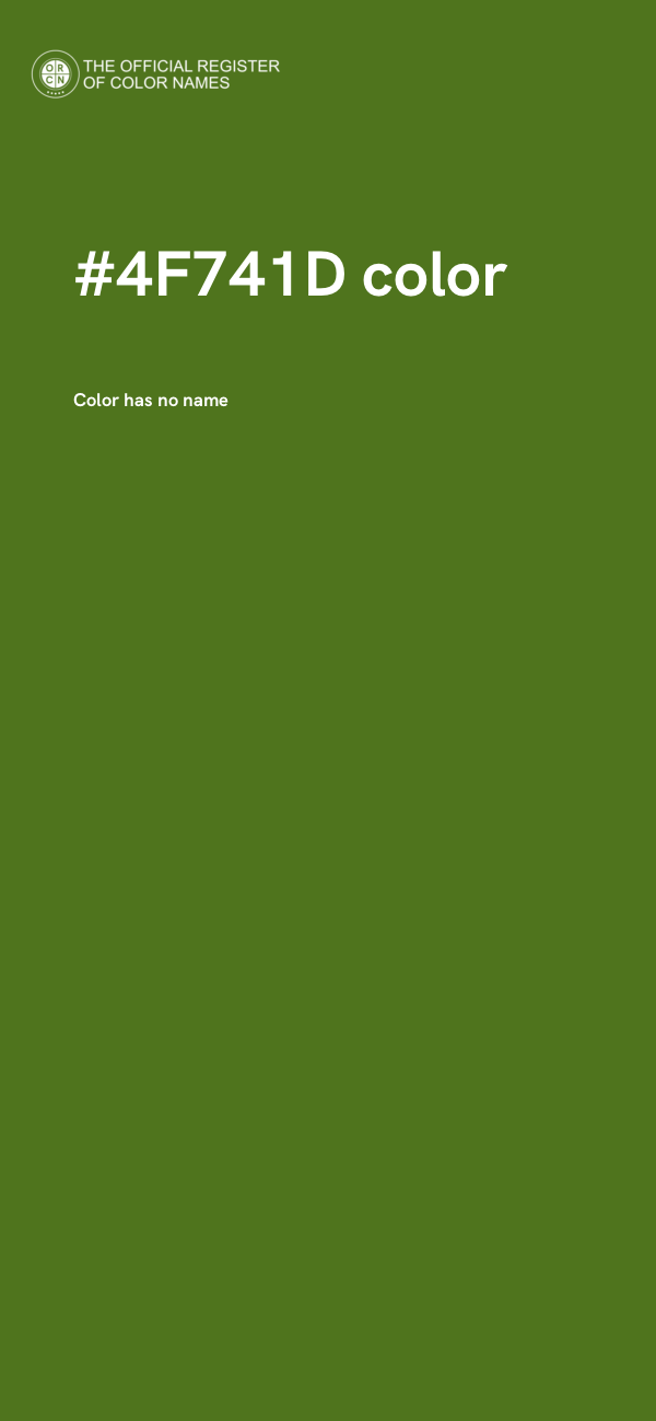 #4F741D color image