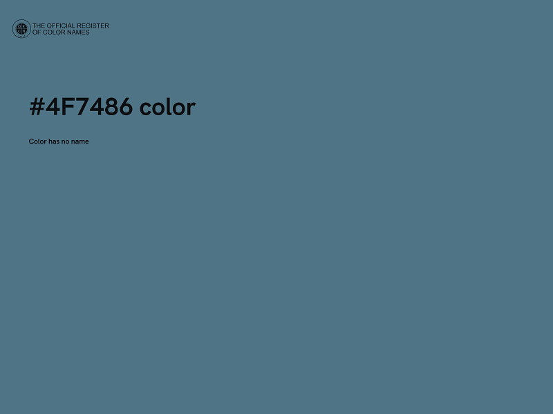 #4F7486 color image