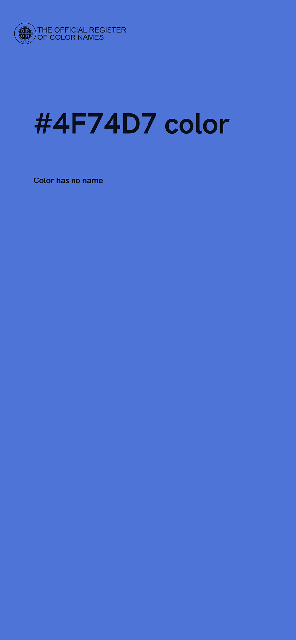 #4F74D7 color image