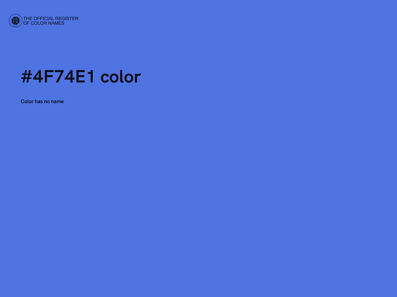 #4F74E1 color image