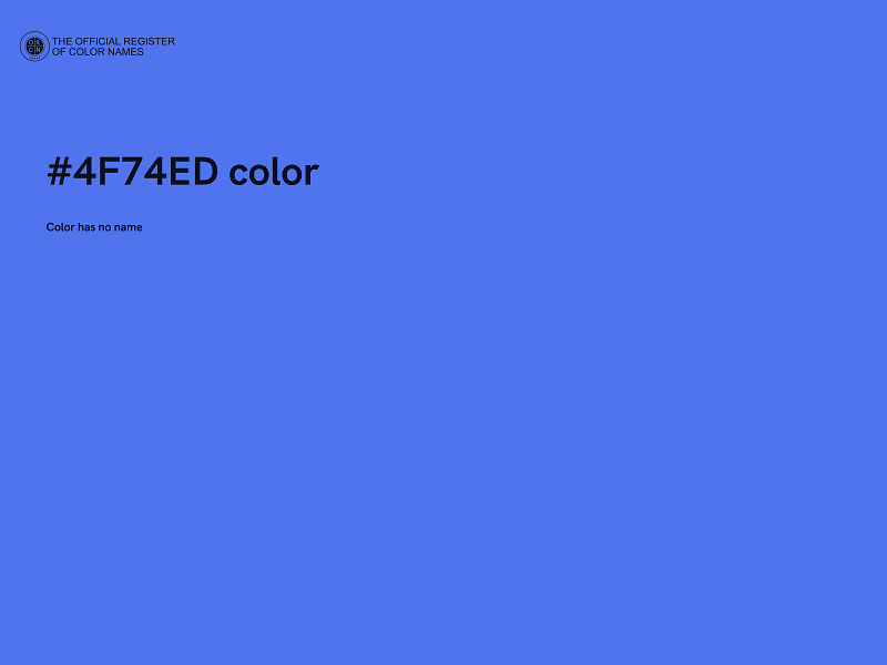 #4F74ED color image