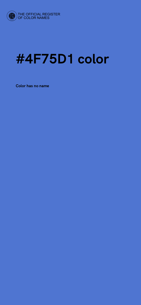 #4F75D1 color image