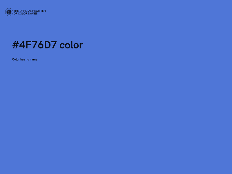 #4F76D7 color image