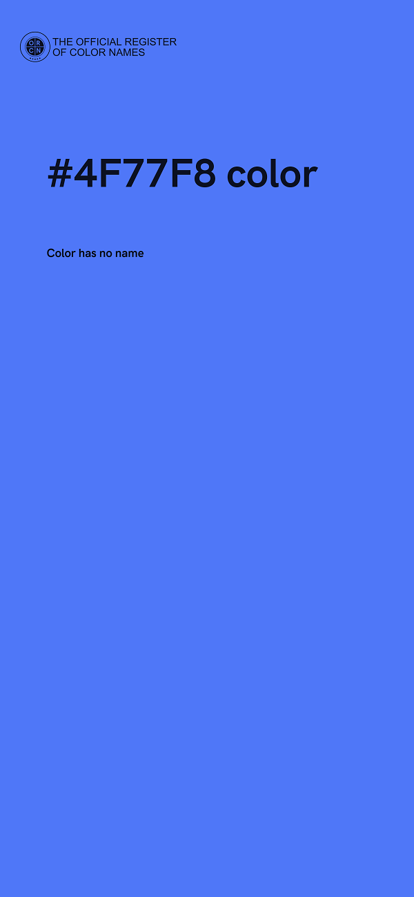 #4F77F8 color image