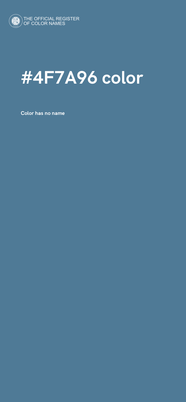 #4F7A96 color image