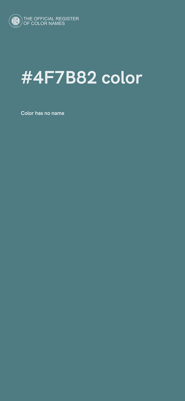 #4F7B82 color image